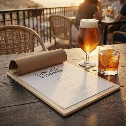 Securit® Signature Clipboard A4 in Beech 23x32x1,5cm – Pack of 10 | Restaurant Menu Covers - hospitality