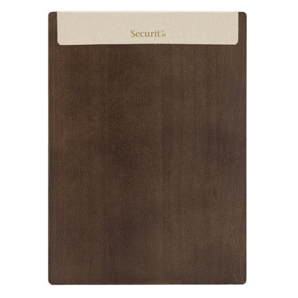 Securit® Signature Clipboard A4 in Walnut 23x32x1,5cm – Pack of 10 | Restaurant Menu Covers - hospitality