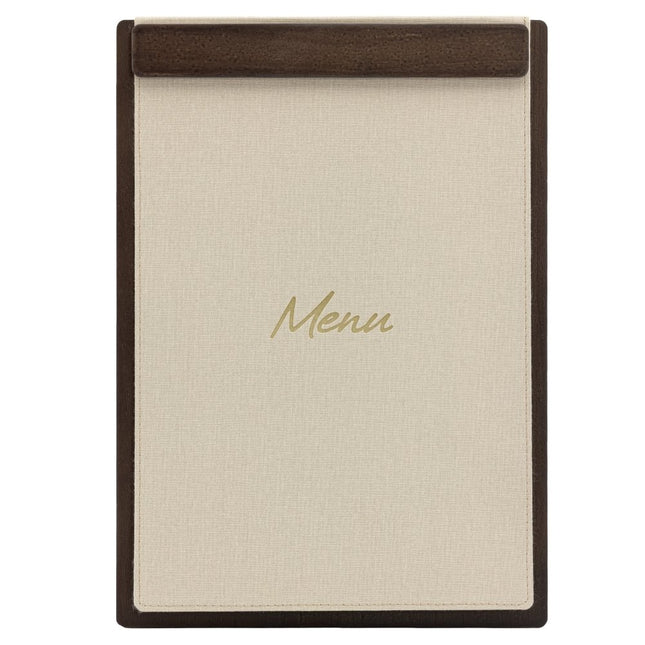 Securit® Signature Clipboard A4 in Walnut 23x32x1,5cm – Pack of 10 | Restaurant Menu Covers - hospitality