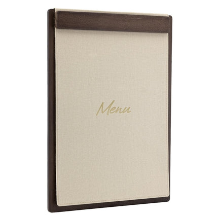 Securit® Signature Clipboard A4 in Walnut 23x32x1,5cm – Pack of 10 | Restaurant Menu Covers - hospitality