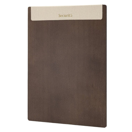 Securit® Signature Clipboard A4 in Walnut 23x32x1,5cm – Pack of 10 | Restaurant Menu Covers - hospitality
