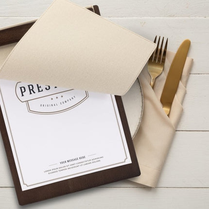 Securit® Signature Clipboard A4 in Walnut 23x32x1,5cm – Pack of 10 | Restaurant Menu Covers - hospitality