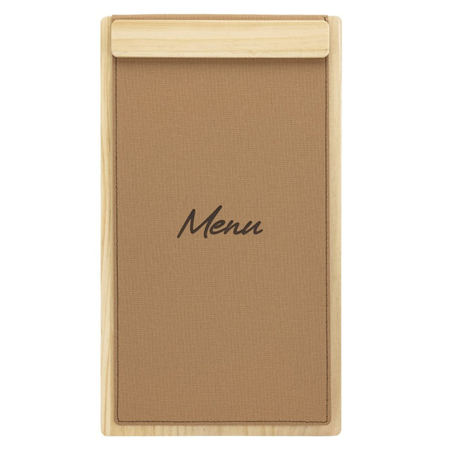 Securit® Signature Clipboard A45 in Beech 18,5x32x1,5cm – Pack of 10 | Restaurant Menu Covers - hospitality