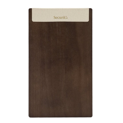 Securit® Signature Clipboard A45 in Walnut 18,5x32x1,5cm – Pack of 10 | Restaurant Menu Covers - hospitality