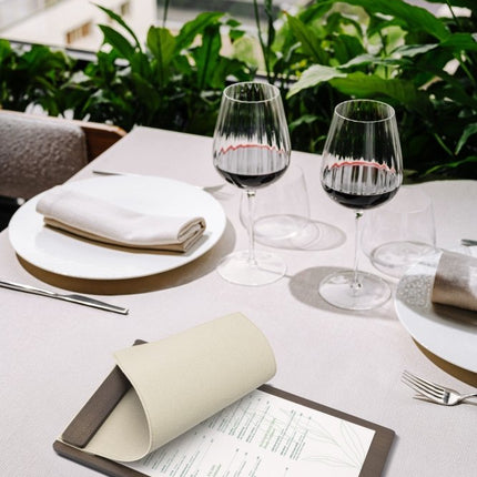 Securit® Signature Clipboard A45 in Walnut 18,5x32x1,5cm – Pack of 10 | Restaurant Menu Covers - hospitality