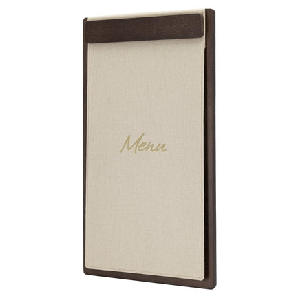 Securit® Signature Clipboard A45 in Walnut 18,5x32x1,5cm – Pack of 10 | Restaurant Menu Covers - hospitality