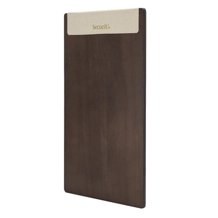 Securit® Signature Clipboard A45 in Walnut 18,5x32x1,5cm – Pack of 10 | Restaurant Menu Covers - hospitality