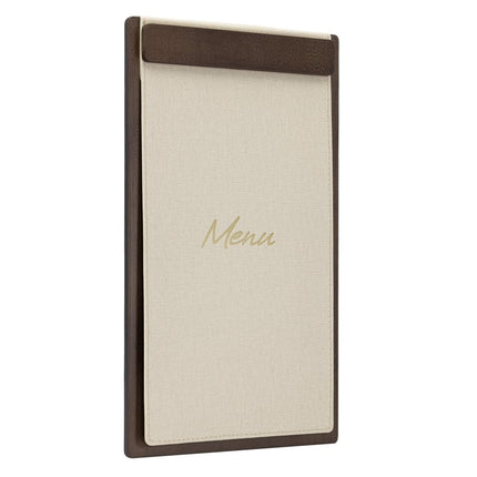 Securit® Signature Clipboard A45 in Walnut 18,5x32x1,5cm – Pack of 10 | Restaurant Menu Covers - hospitality