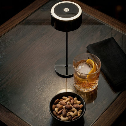 Securit® Signature Dimmable LED Table Lamp in Metallic Black – Pack of 10 | Hospitality Table Lighting - hospitality