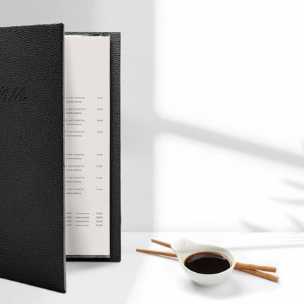 Securit® Signature Menu Holder A4 in Black 25x31,5x2cm – Pack of 10 | Restaurant Menu Covers - hospitality