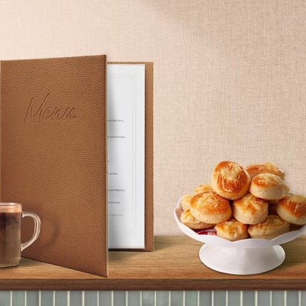 Securit® Signature Menu Holder A4 in Brown 25x31,5x2cm – Pack of 10 | Restaurant Menu Covers - hospitality