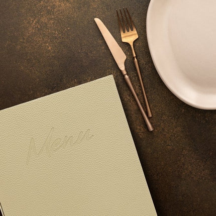Securit® Signature Menu Holder A4 in Sand 25x31,5x2cm – Pack of 10 | Restaurant Menu Covers - hospitality