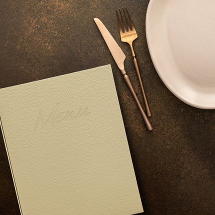 Securit® Signature Menu Holder A5 in Beige 18x22,5x2cm – Pack of 10 | Restaurant Menu Covers - hospitality