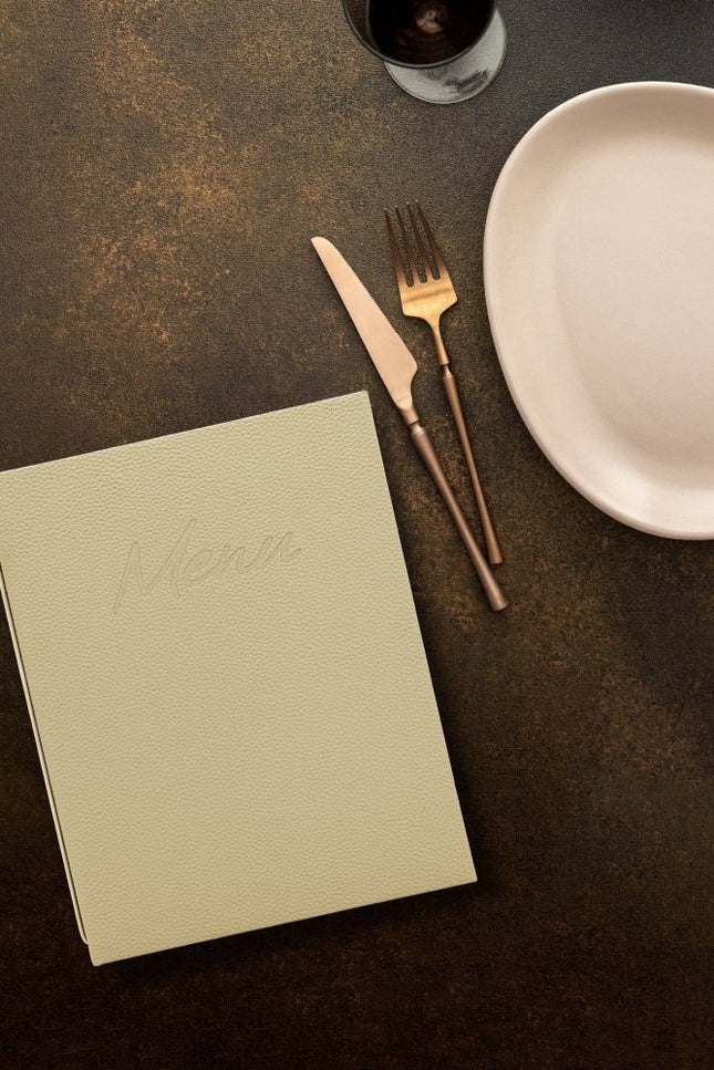 Securit® Signature Menu Holder A5 in Beige 18x22,5x2cm – Pack of 10 | Restaurant Menu Covers - hospitality