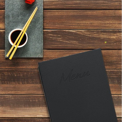Securit® Signature Menu Holder A5 in Black 18x22,5x2cm – Pack of 10 | Restaurant Menu Covers - hospitality