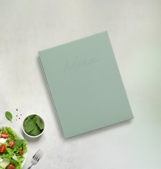 Securit® Signature Menu Holder A5 in Green 18x22,5x2cm – Pack of 10 | Restaurant Menu Covers - hospitality
