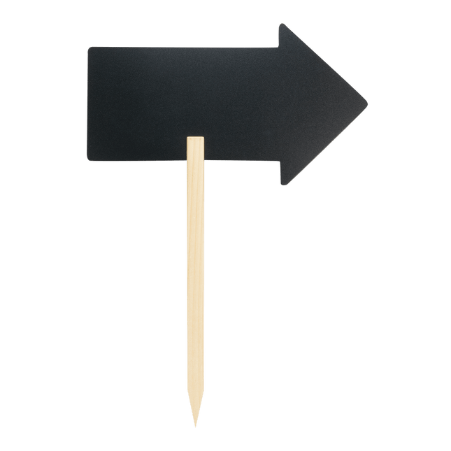 Securit Silhouette Arrow Table Chalkboards Pack of 6 Black 67x49.2x0.2 cm - hospitality