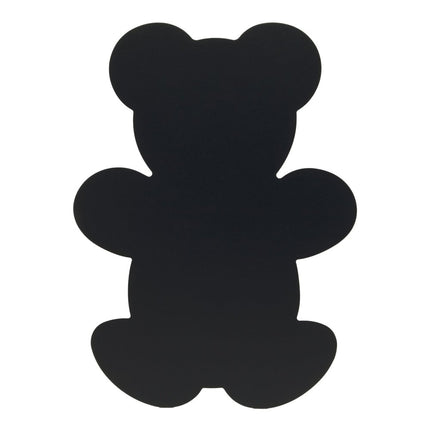Securit Silhouette Bear Chalkboards Pack Of 6 Black 40.2x29.7x0.3cm - hospitality