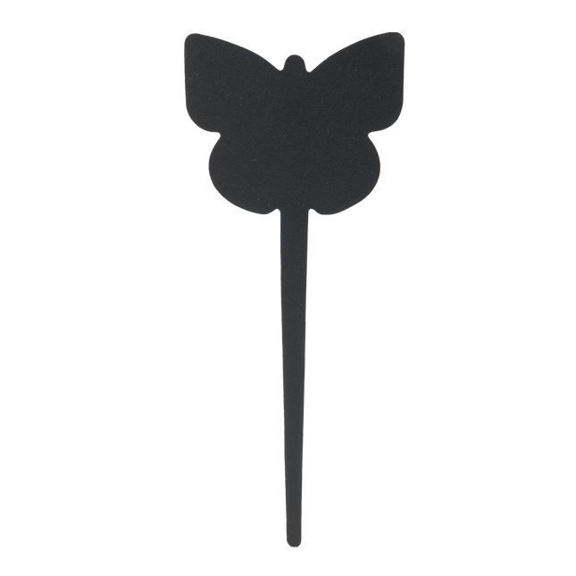Securit Silhouette Butterfly Chalkboard Tags Black 18x7.5x0.1cm Pack of 6 - hospitality