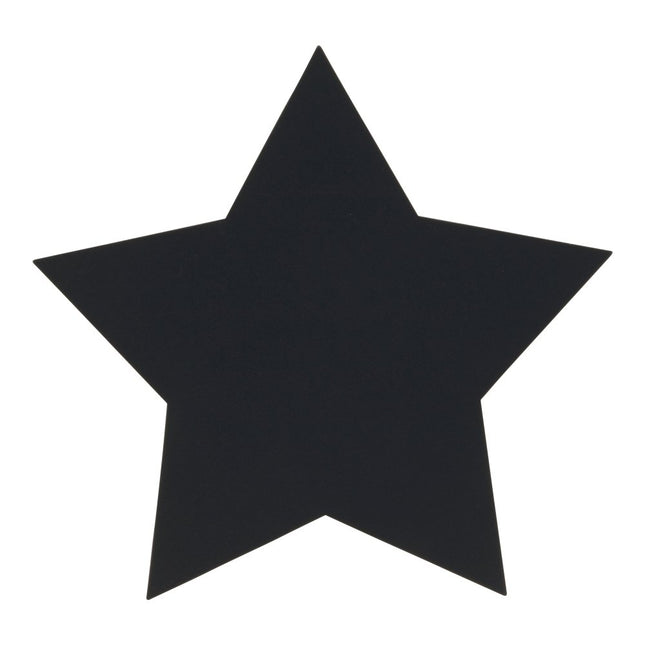 Securit® Silhouette Stars Wall Chalkboard in Black 29x32x0,3cm – 6 x Set of 2 | Wall Chalkboards for Venues - hospitality