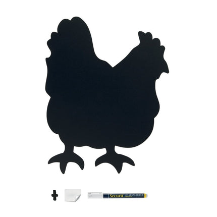 Securit Silhouette Wall Chalkboards Black 37.4 x 27.3 x 0.3 cm Pack Of 6 - hospitality