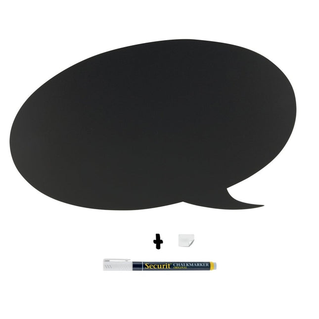 Securit Silhouette Wall Chalkboards Pack 6 Black Wood Frame Indoor Outdoor - hospitality