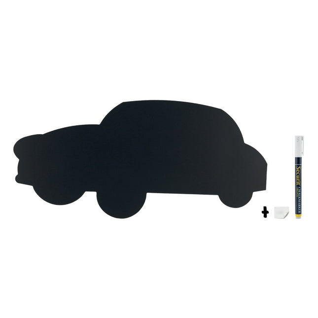 Securit Silhouette Wall Chalkboards Pack of 6 Black 19x49.5x0.3 cm - hospitality