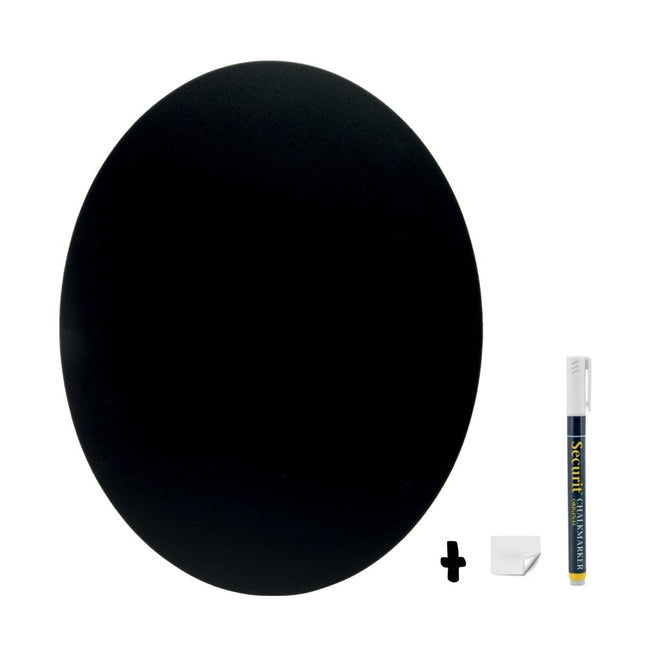Securit Silhouette Wall Chalkboards Pack Of 6 Black 29.8x37.7x0.3 cm - hospitality