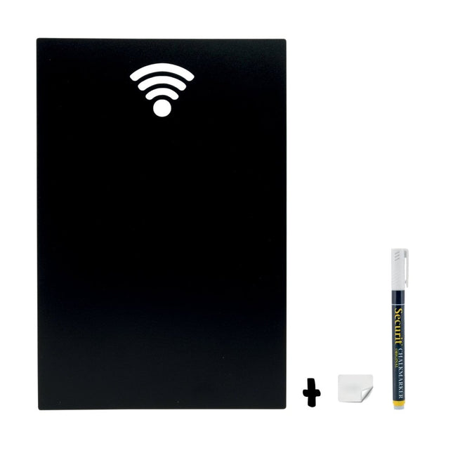 Securit Silhouette Wall Chalkboards Pack Of 6 Black 38x25x0.3cm - hospitality
