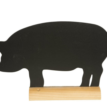 Securit Silhouette Wood Table Chalkboards Black 23x34x6 Pack of 6 - hospitality