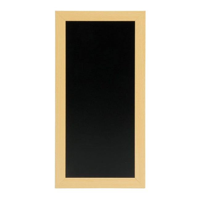 Securit® Small Woody Wall Chalkboard in Teak 20x40 cm (Pack of 6) Chalkboard Set – Boards + Waterproof Markers + Cleaner | Hospitality Trade Pack - hospitality