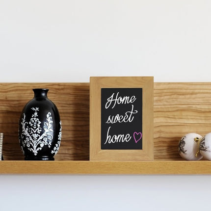 Securit® Small Woody Wall Chalkboard in Teak | Wall Chalkboards for Venues - hospitality