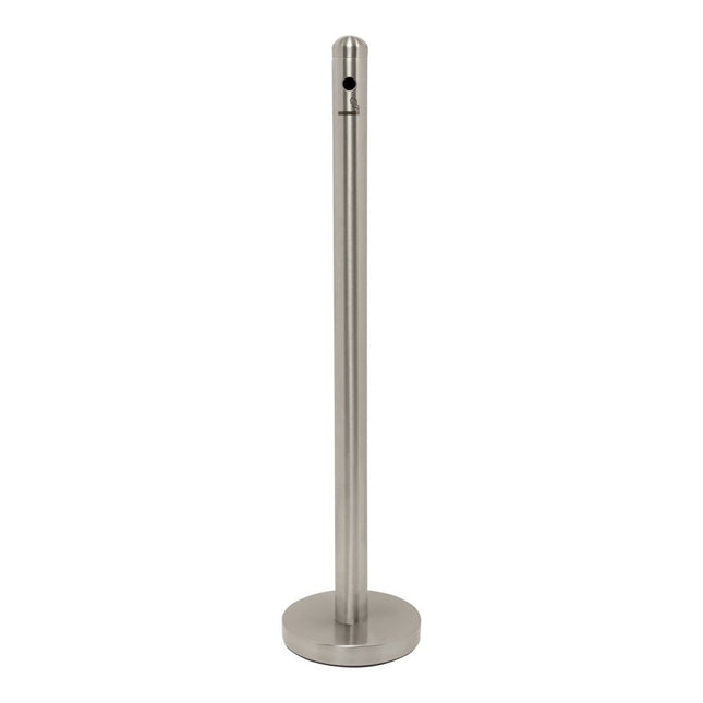 Securit® Smoker Pole Standard Model with Foot – Stainless Steel | Queue & Entrance Control - hospitality
