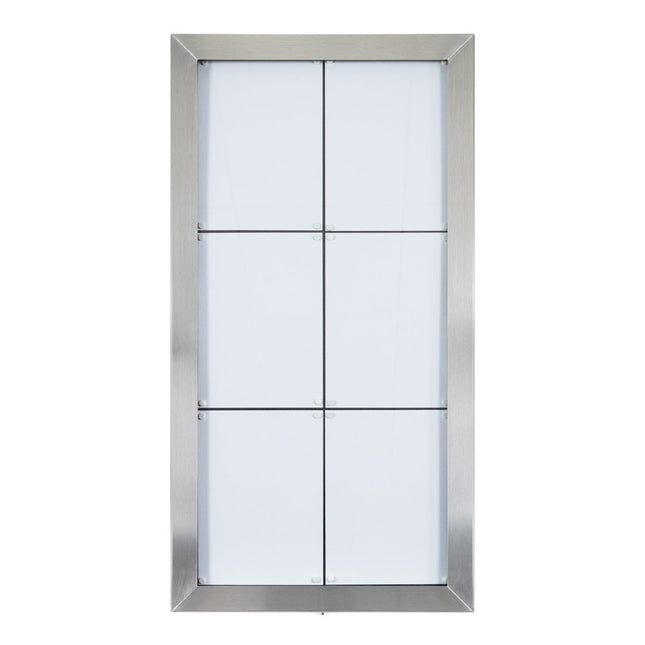 Securit Stainless Steel LED Information Display 99x52x5cm Remote Control - hospitality