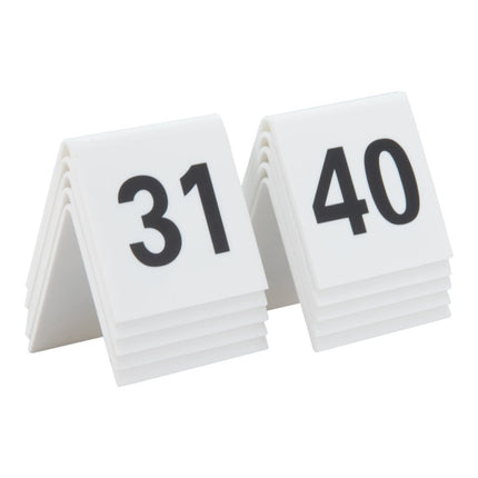 Securit Table Boards Accessories Signs White Acrylic 5.2x5.2x4.5 cm Pack of 6 - hospitality