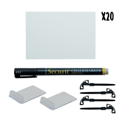 Securit Table Chalkboards Accessories Tag White 10.5x7.4x0.1cm Pack of 5 - hospitality