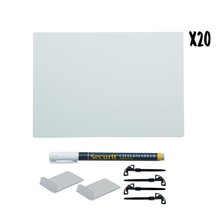 Securit Table Chalkboards Accessories Tag White 14,3x10,5x0,1cm Pack Of 5 - hospitality
