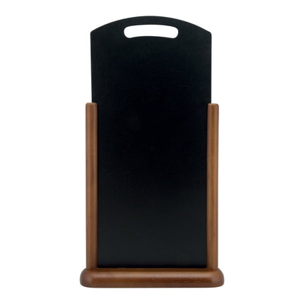 Securit Table Chalkboards With Elegant Handle Dark Brown Pack Of Five - hospitality