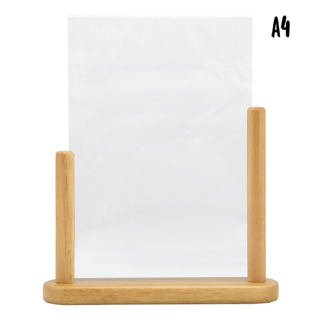 Securit Table Poster Frames Teak 32.3x27.1x7 Cm Pack of 6 - hospitality