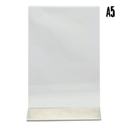 Securit Table Posterframes Transparent Acrylic Display 24.3x15x7.4cm Pack Of 6 - hospitality