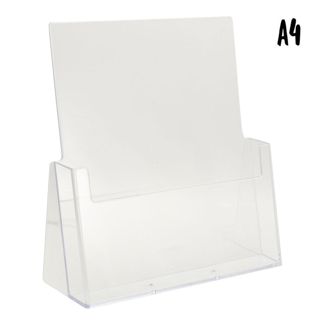 Securit Transparent A4 Brochure Holder 23.3x25.5x8 Free Standing - hospitality