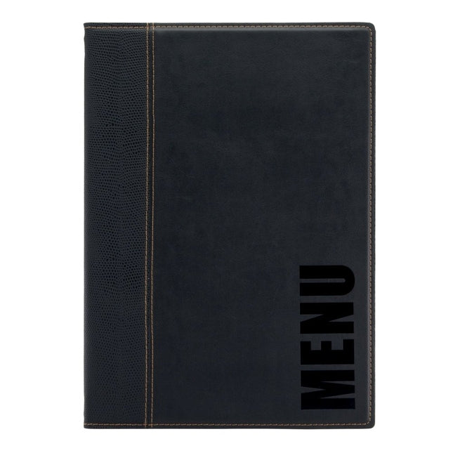 Securit® Trendy A4 Black Front-of-House Set – 10 Menu Holders + 10 Bill Presenter Boxes | Hospitality Trade Pack - hospitality