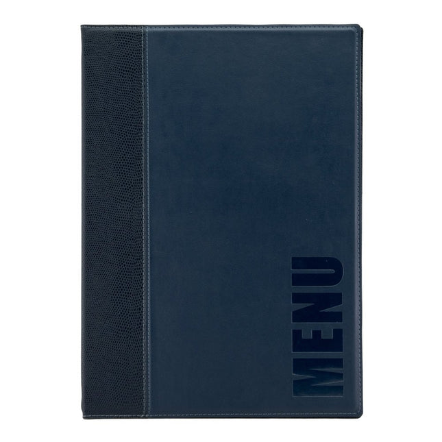 Securit® Trendy A4 Blue Menu Set – 10 Menu Holders + 20 Extra Pouches | Hospitality Trade Pack - hospitality