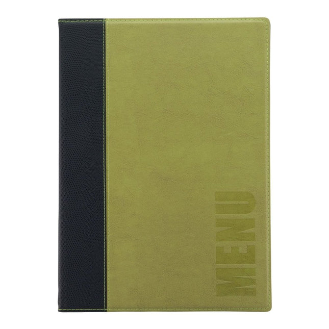 Securit® Trendy A4 Green Menu Set – 10 Menu Holders + 20 Extra Pouches | Hospitality Trade Pack - hospitality