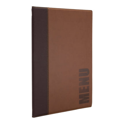 Securit® Trendy A4 Light Brown Menu Set – 10 Menu Holders + 20 Extra Pouches | Hospitality Trade Pack - hospitality