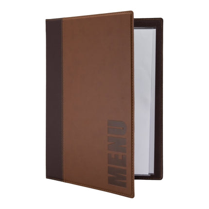 Securit® Trendy A4 Light Brown Menu Set – 10 Menu Holders + 20 Extra Pouches | Hospitality Trade Pack - hospitality