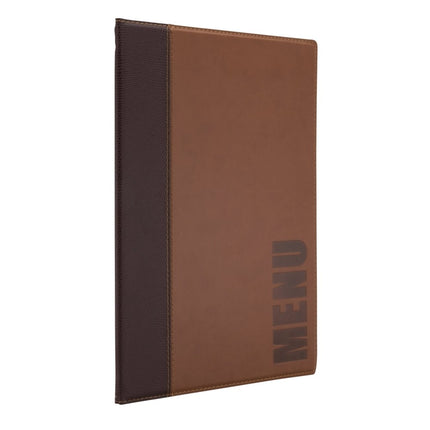 Securit® Trendy A4 Light Brown Menu Set – 10 Menu Holders + 20 Extra Pouches | Hospitality Trade Pack - hospitality