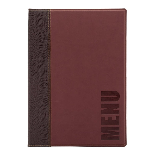 Securit® Trendy A4 Wine Red Menu Set – 10 Menu Holders + 20 Extra Pouches | Hospitality Trade Pack - hospitality