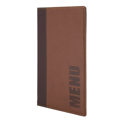 Securit® Trendy A5 Light Brown Menu Set – 10 Menu Holders + 20 Extra Pouches | Hospitality Trade Pack - hospitality