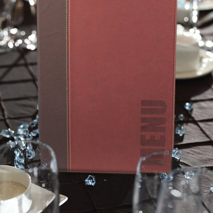 Securit® Trendy A5 Wine Red Menu Set – 10 Menu Holders + 20 Extra Pouches | Hospitality Trade Pack - hospitality